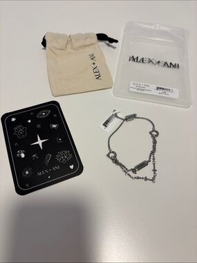 Alex and Ani Stainless Steel Silver Faith Multi-Chain Bracelet